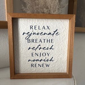 Wooden Framed Inspirational Wall Art